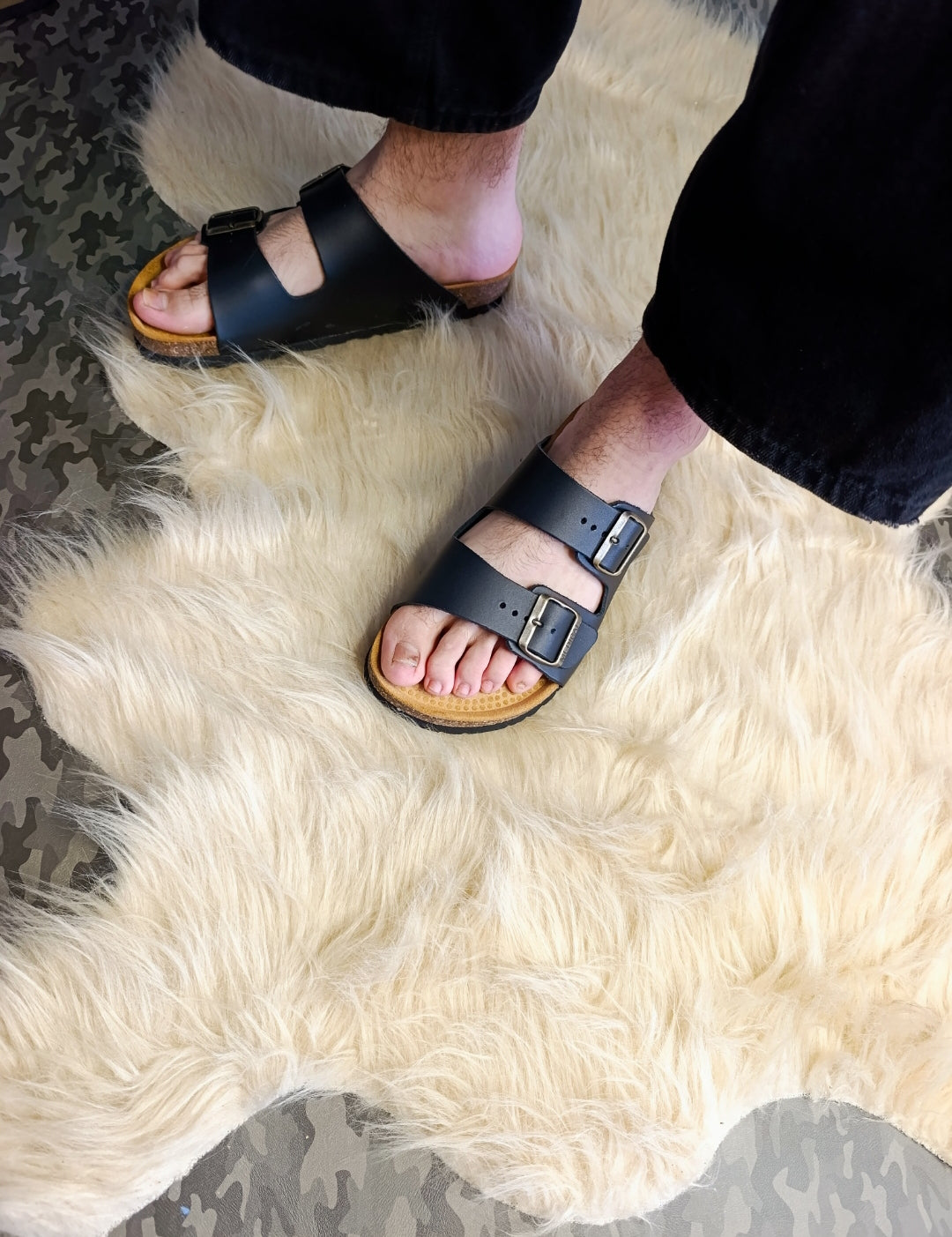 black coir Birken Sandal
